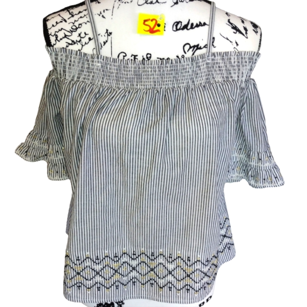 Epic threads over the shoulder blouse